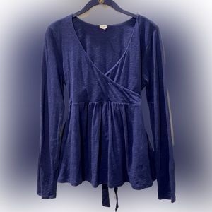 J Crew Midnight Blue Long Sleeve Top